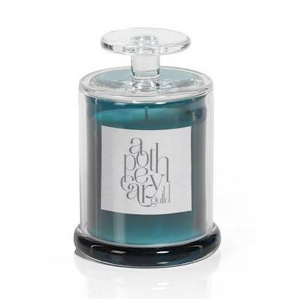 BLUE MARINE Zodax Apothecary Guild Scented Jar Candle with Cloche 9.8
