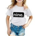 100 Days Of School Girl Graphic Printed Tee Shirt Casual Top Toddler