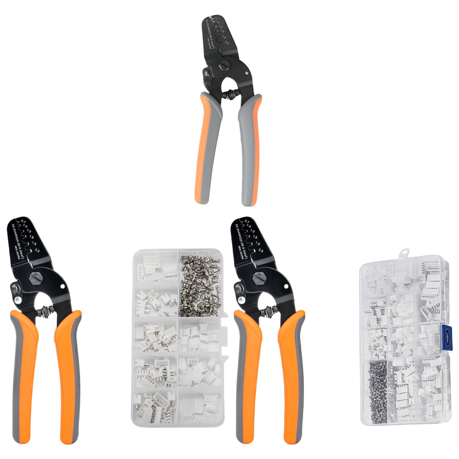 URTERYSER Multifunction Wire Cutter Open Barrels Crimping Tool Pliers for 28-20AWG Crimper Terminals Connectors Crimping Tool Color B