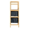 thumbnail image 6 of Household Essentials Bamboo Storage Shelf with Cotton Fabric Drawers, Natural and Black, 6 of 10