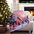 thumbnail image 4 of Manta navideña Manta navideña con pingüinos Manta navideña de invierno Manta informal y suave Manta cálida para la siesta Manta navideña con gorro de Papá Noel (70 x 100 cm), 4 of 7