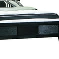 thumbnail image 4 of Benzara BM208184 Contemporary Wooden Queen Size Bed with Checkered Pattern, Black & Gray, 4 of 4