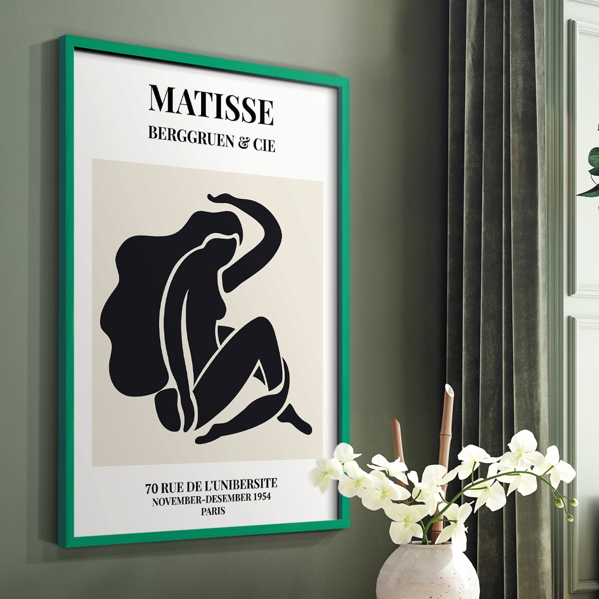 Matisse CXLIV Framed Print in Green Solid Wood 8 x 10 Framed Print