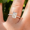 thumbnail image 5 of solitaire jewels 2.5CT Radiant Moissanit Hidden Halo Engagement Ring For Women, 18K Rose Gold, 5 of 6