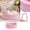 Pink, variant on Woven Cotton Rope Storage Basket With Handles | 13x5.9x3.9 Inch Oval Decorative Organizer Bin With Bow Knot For Bathroom Toilet Tank Top Nursery Bedroom (White)