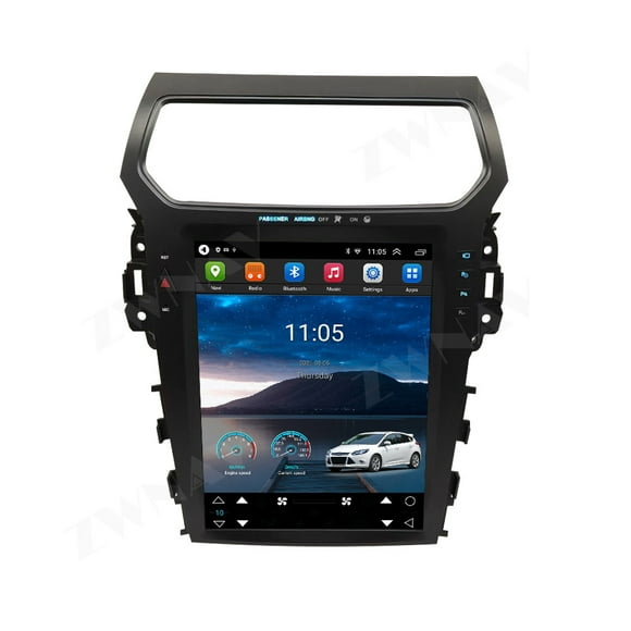 ZWNAV radio de Voiture 12.1 Pouces Style Tesla pour Ford Explorer 2014-2019 Android 13 CarPlay GPS Navigation Lecteur Multimédia Unité Principale