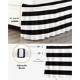 thumbnail image 3 of Simple Stripe Bed Skirt Black and White Bed Skirts California King Size 16 Inch Drop, Wrap Around Dust Ruffle&nbsp;Bedskirt with Adjustable Elastic Belt for Queen Size Beds, 3 of 7