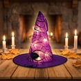 thumbnail image 5 of Light String,Battery Operated Witch Hat LED Garland With Spider Web Cutout Design,Shelf Table Accent Used For Teen Halloween Indoor Classroom Scene Arrangement(Purple), 5 of 7