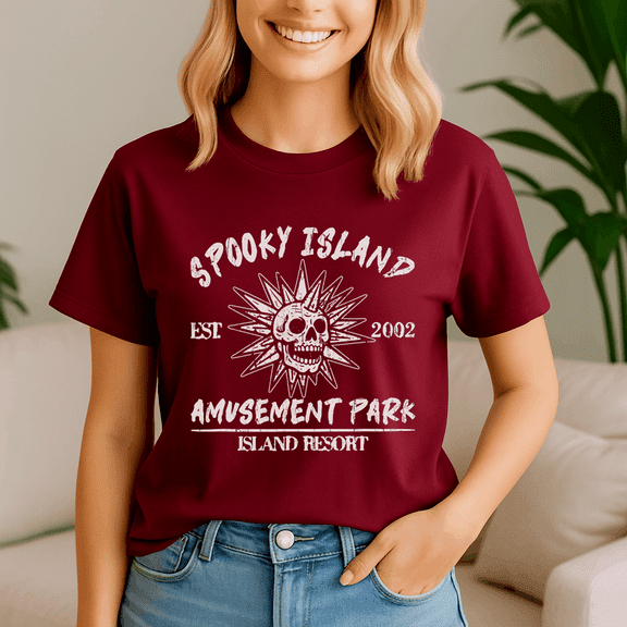 Spooky Island Amusement Park Disco Skull Halloween Shirt, Summer Beach Tee,Summer Vibes,Summer Girl,Hello Summer,Summer Vacation Tshirt