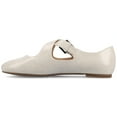 thumbnail image 2 of Journee Womens Ivanna Almond Toe Mary Jane Buckle Detail Comfort Flats, 2 of 9