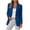 Blue, variant on Blazer for Women Casual Business Work Tops Lapel Collar Long Sleeve Button Down Solid Office Blazer Jacket with Pockets Navy L