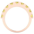 thumbnail image 5 of 1.53 ctw Wedding Band for Women - 14K Rose Gold Natural Citrine Stackable Eternity Ring, 5 of 6