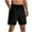 Black, variant on hoksml Men Athletic Shorts Casual Solid Color Pocket Elastic Waist Drawstring Tie Straight Half Shorts Workout Running Shorts