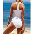 thumbnail image 3 of Women's White Retro Sydney Sporty Tankini, 3 of 9