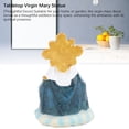 thumbnail image 5 of Yajisi Virgin Mary Bust Statue 5 Inches / 12.7 cm Resin Exquisitely Crafted Tabletop Heart of Mary Figurine Home Religious Decorative Object For Living Room Bedroom Or Personal Prayer Altar, 5 of 9