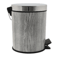 thumbnail image 2 of Bote de Basura con Pedal de 8 Litros - Gris con Textura de Madera - Tapa de Cierre Suave, 2 of 4