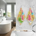 thumbnail image 6 of SKYSONIC Hand Towels Cute Cartoon Fruits Patterned 2 PCS, Cotton Bath Towel for Drying Face Hands Body ,Absorbent Lightweight Towels for Bathroom Ktichen Travel Gym, 16"x28", 6 of 7