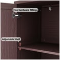 thumbnail image 6 of MDQMD Modern 70'' Farmhouse Brown Rattan Sideboard with 4 Doors,Accent Cabinet with Adjustable Shelves,Rattan Buffet Cabinet for Living Room, 6 of 8