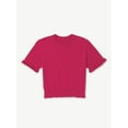 thumbnail image 5 of Free Assembly Girls Short Sleeve Ruffle Sweater, Sizes 4-18, 5 of 5