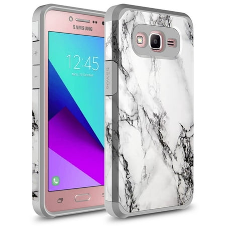 Galaxy Grand Prime Case, KAESAR SLIM Hybrid Dual Layer Shockproof Hard Cover Graphic Fashion Cute Colorful Silicone Skin Case for Samsung Galaxy Grand Prime / SM-G530 - White (Best Skin Primer 2019)