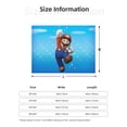 thumbnail image 2 of Saiise Mario J Throw Blanket 60"x50" ,Soft Lightweight Cozy All Season Blanket for Bed,Couch,Car, 2 of 8