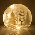 thumbnail image 2 of 8.50In Tree Giant Lighted Round Glass, Glass, Winter Glittered Aww7242 Silver, 2 of 2