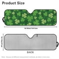 thumbnail image 3 of Psesaysky Green Saint Patrick Leaves Car Windshield Sun Shade for Car Front Window Block UV Rays Foldable Sun Visor Protector Sunshade to Keep Your Vehicle Cool 52.95”x 16.14”, 3 of 7