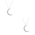thumbnail image 4 of Guardurnaity Exquisito collar de luna, joyería estética Universal, gargantilla de cadena de aleación resistente al desgaste única para mujer Plata 2piezas Guardurnaity CBP200283, 4 of 6