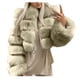 thumbnail image 1 of Puntoco - Abrigo de imitación para mujer, talla grande, cálido, peludo, chaqueta corta de manga larga Puntoco Puntoco-1, 1 of 3