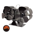 thumbnail image 1 of Ventilador de estufa de nuevo diseño con 2 motores, mayor flujo de aire (aproximadamente 360 CFM), ecológico, para leña/leña., 1 of 5