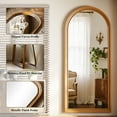thumbnail image 4 of Easy4Home 71"x32" Arched Full-Length Floor Mirror Vintage Mirror, Antique Gold, 4 of 6