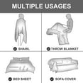 thumbnail image 2 of Eurhowing Faux Furry Bubble Throw Blanket, 51×63 Inches Super Soft Fluffy Plush Shaggy Blanket for Couch Chair Sofa, Thick Warm Cozy Fuzzy Fleece Blanket, White, 2 of 8