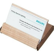 Visol Durmast Natural Maple Wood and Walnut Desktop Business Card Case