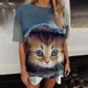 thumbnail image 4 of Blusa informal de manga corta con estampado de animales y manga corta para mujer Fridja  gope3435, 4 of 6