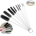 thumbnail image 1 of Paquete de 10 cepillos de drenaje flexibles y cepillos de limpieza de pajitas, cepillos de limpieza de tuberías para el fregadero de la cocina del hogar, plomería TUNC Sencillez, 1 of 4