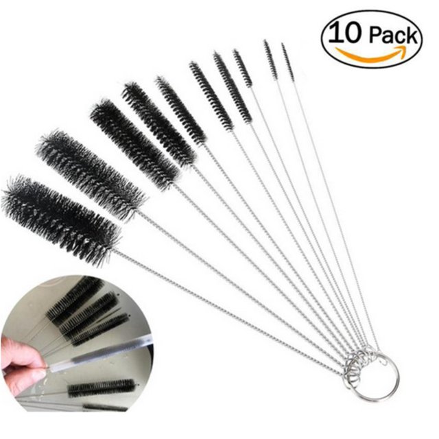 Paquete de 10 cepillos de drenaje flexibles y cepillos de limpieza de pajitas, cepillos de limpieza de tuberías para el fregadero de la cocina del hogar, plomería TUNC Sencillez