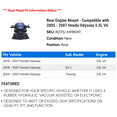thumbnail image 2 of Rear Engine Mount - Compatible with 2005 - 2007 Honda Odyssey 3.5L V6 2006, 2 of 2