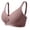Coffee, variant on Alkepwun Full Coverage Jelly Bras Push-Up No Underwire Lightweight Breathable Adjustable Straps Running Sports Bra Solid Color Plus Size Lace Seamless Lift-Up Underwear