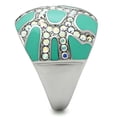 thumbnail image 4 of Luxe Jewelry Designs Stainless Steel Women's Ring with Aurora Borealis Crystals - Size 10, 4 of 4
