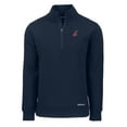 thumbnail image 2 of Men's Cutter & Buck  Navy Cleveland Guardians Cooperstown Collection Roam Eco Recycled Quarter-Zip Pullover, 2 of 3