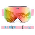 thumbnail image 3 of Gafas de esquí para adultos con revestimiento electrochapado, doble antivaho, cilíndricas, esféricas, con intercambio magnético, 3 of 5