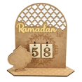 thumbnail image 1 of MYG Ramadan Countdown Calendar Wooden Eid Mubarak Ornament Ramadan Decoration, 1 of 10