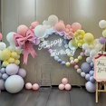 thumbnail image 4 of Soporte de fondo redondo Yuxing arco de globos de metal grande 8.2 pies, 4 of 5