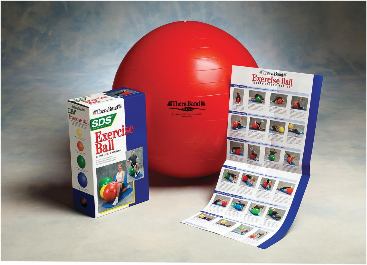 Red Thera-Band Pro Series Exercise Ball 55 cm No Pump