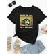 thumbnail image 1 of Women's Casual Novelty Animal Print T-Shirt, Soft And Skin-Friendly, Fashion Short Sleeve Top With Humorous Graphic, Round Neck, Relaxed Fit, 1 of 6