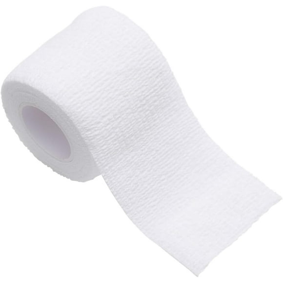 Comfortable and soft daily outdoor use self-adhesive bandage tape roll elastic self-adhesive bandage for arms, legs, wrists, ankles, elbows, knees, white, simple and modern