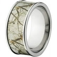 thumbnail image 2 of 10mm Flat Titanium Ring with a RealTree Snow Camo Inlay, 2 of 3