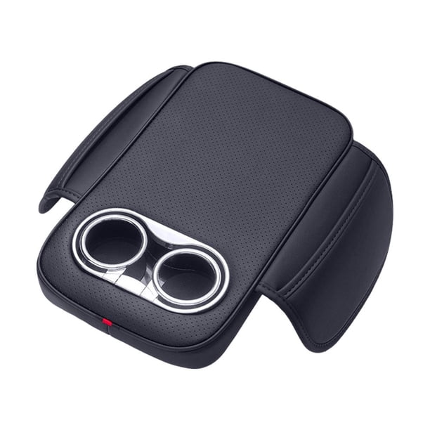 SGACAI Funda para consola central, funda para reposabrazos, funda de cuero para reposabrazos de coche, bolsillo con almohadilla