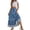 Z190-Blue, variant on Workout Skirts for Women Front Slit Color Block Breathable Flowy Swing Pleated Beach Long Skirt with Pockets