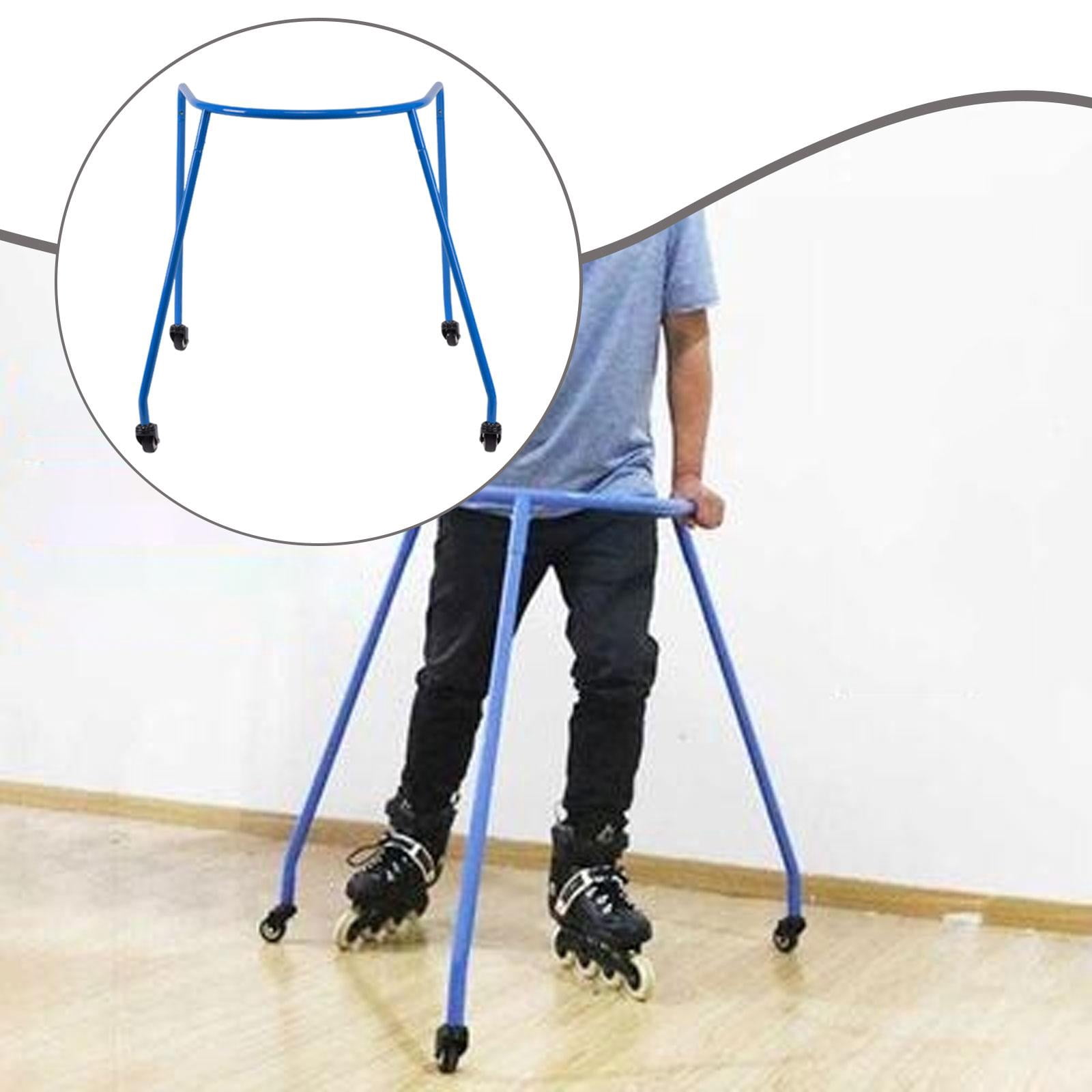 Wswqop Roller Skate Train for Kids Toddler Adjustable Height for Beginner Equipment Blue S